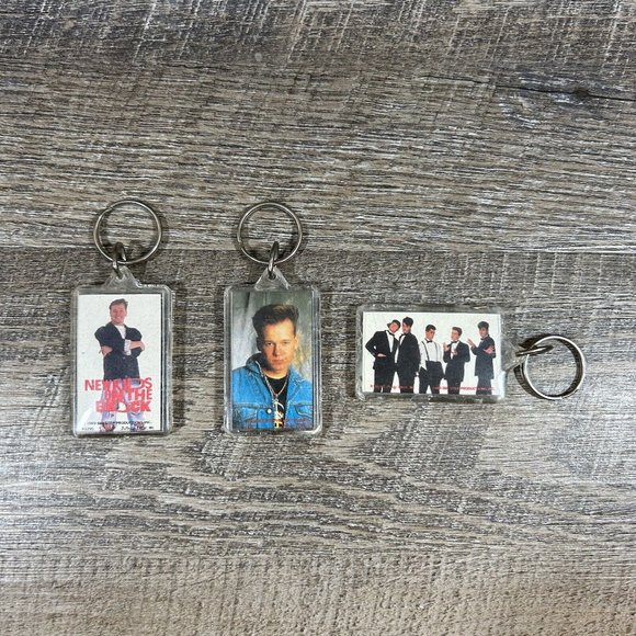 Vintage NKOTB New Kids on the Block Key Chains Lot of 3 Donnie Joey Jordan Danny - Picture 8 of 8